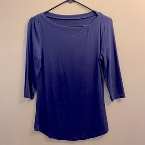 Blue 3/4 sleeve shirt